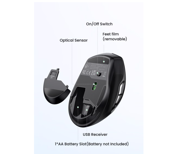 Hình ảnh Chuột Bluetooth 5.0 6 nút không ồn UGREEN 15508 MU006 - Hàng chính hãng