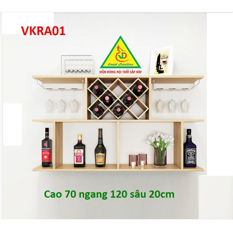 Kệ rượu trang trí treo tường VKRA01A