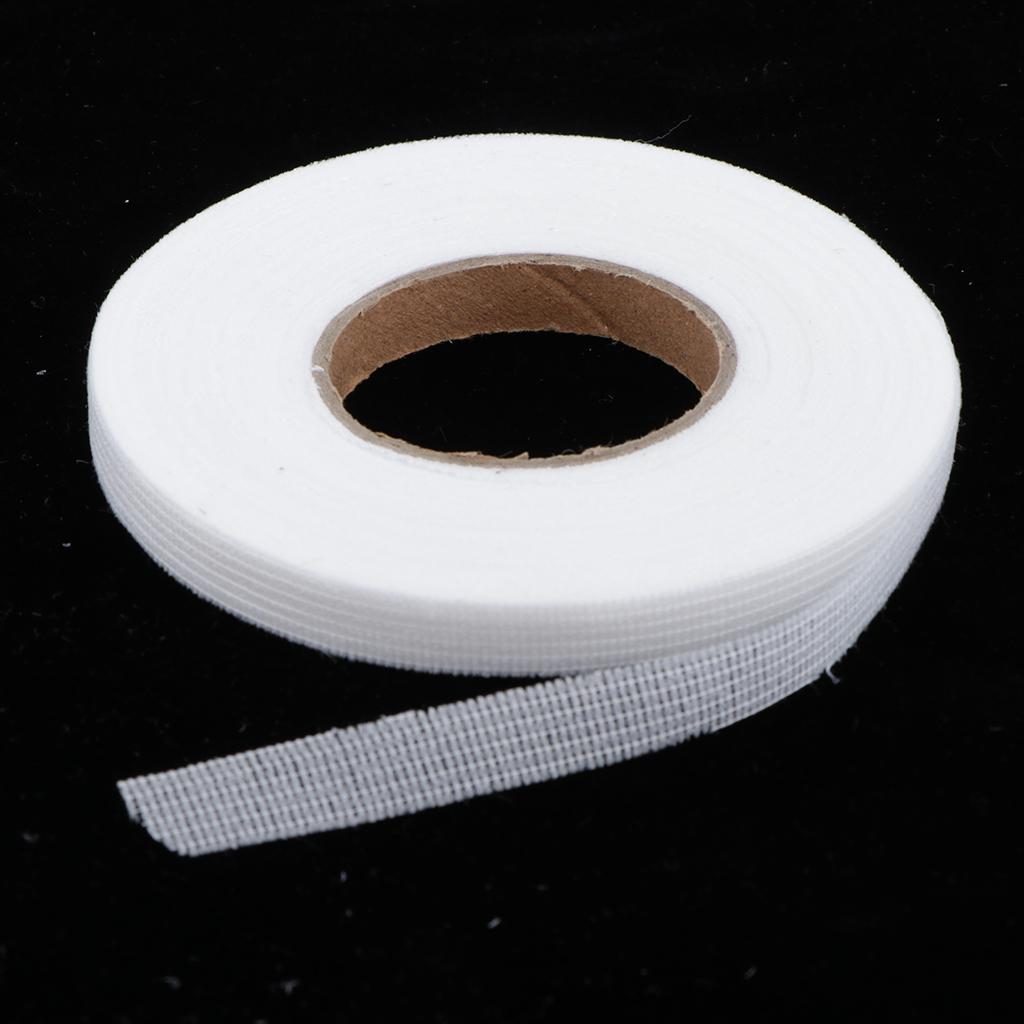 54 Yards Adhesive Hemming Tape Iron On Sewing Fabric Fusing Tape 1cm White