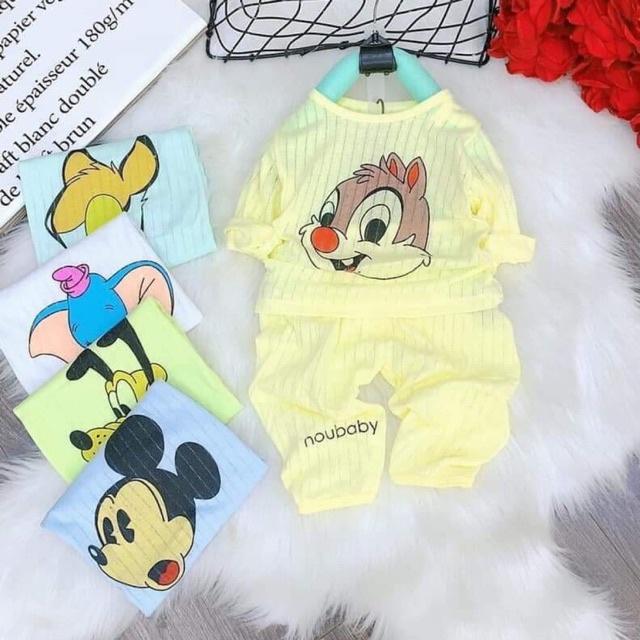 Bộ Cotton Giấy Dài Tay Cho Bé Trai Và Bé gái