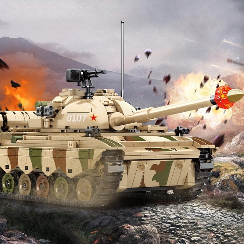 Đồ chơi Lắp ráp Xe Tăng chiến đấu 88A, Sembo Block 203127 Main Battle Tank, Xếp hình thông minh, Mô hình Xe Tăng