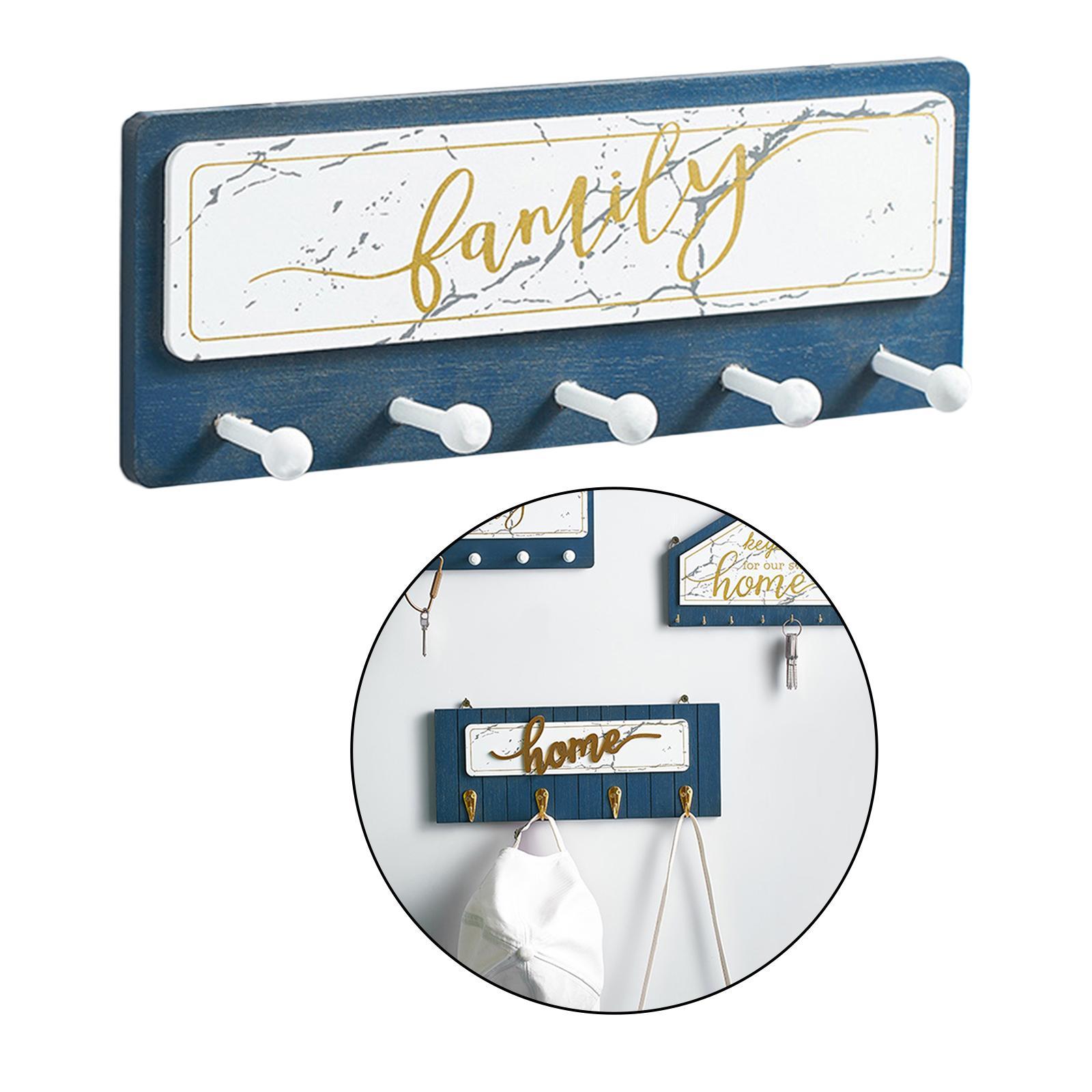 Wooden  Decor Wall Mounted Holder Keys Coat Hanger