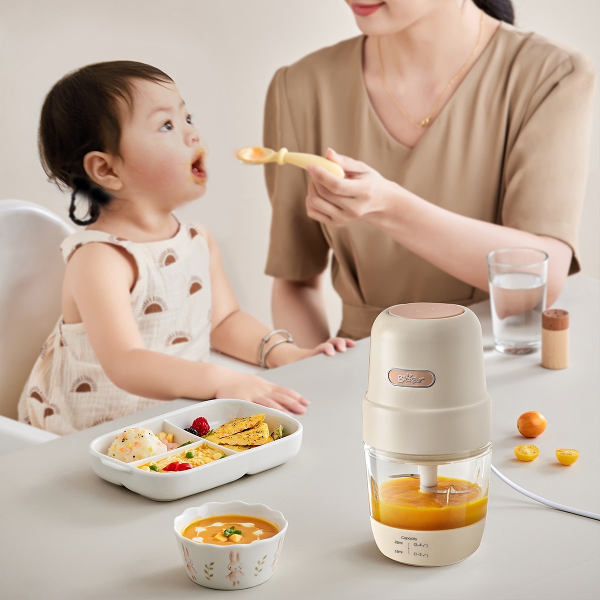 Máy xay ăn dặm Bear 0.3L CH-4H02S  - Hàng Chính Hãng