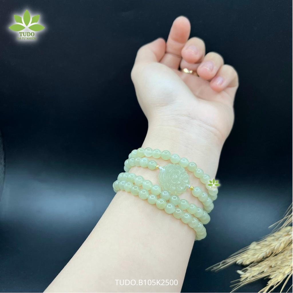 Vòng Tay Nữ Đẹp - Vòng Phong Thủy Đa Mệnh B105K2500 VCVHOAD Charm Hoa Mẫu Đơn