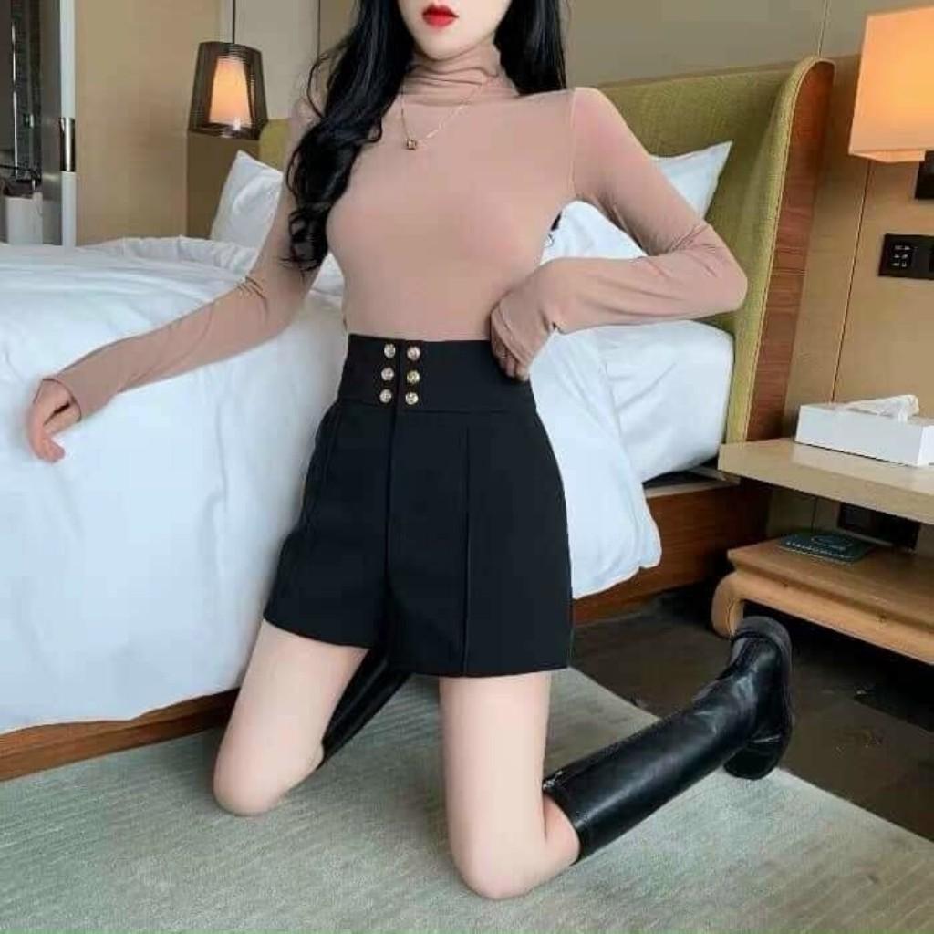 Quần Short Nữ Cạp Cao Đính 6 Khuy Chất Đẹp Loại 1 N03