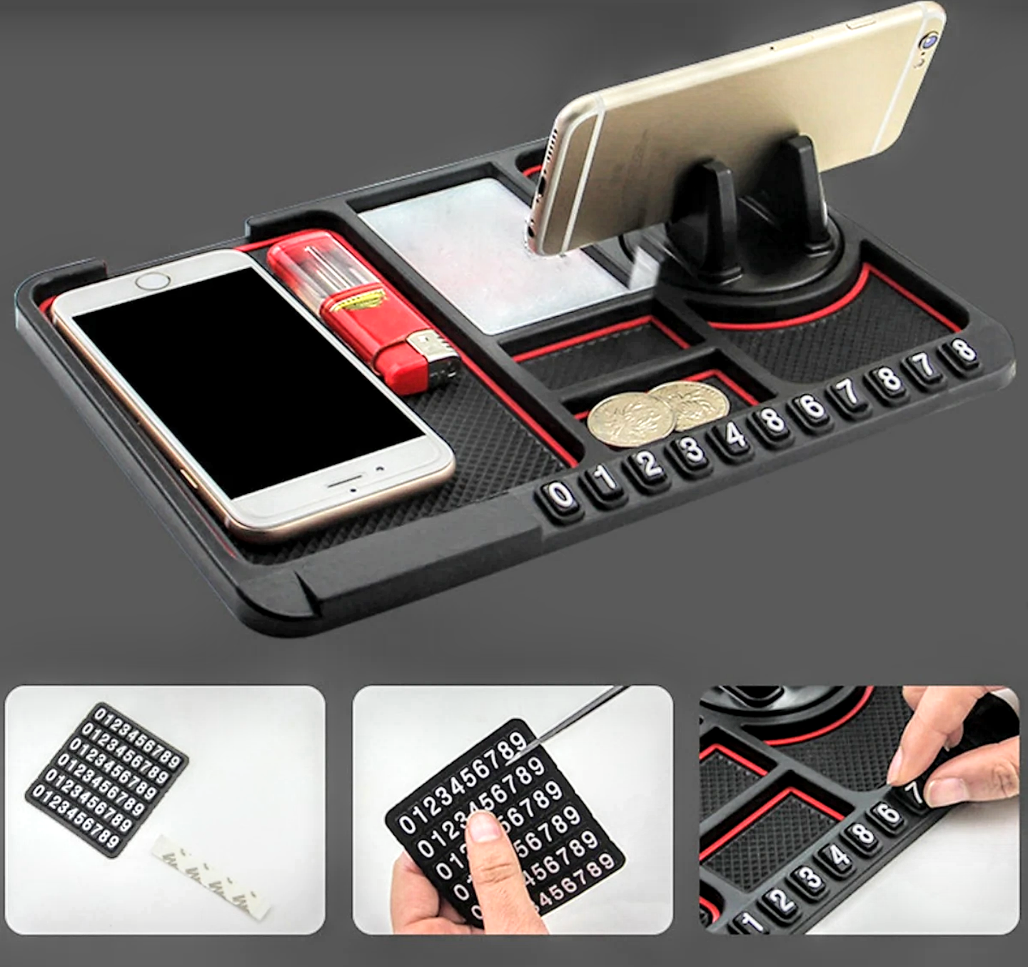 SIÊU GIÁ VỚI BỘ THẢM TAPLO CHỐNG TRƯỢT TRÊN XE HƠI ÔTÔ KIÊM ĐỞ ĐIỆN THOẠI VÀ CÁC LOẠI PHỤ KIỆN TIỆN DỤNG HÀNG ĐẸP CHẤT LƯỢNG MẪU MỚI