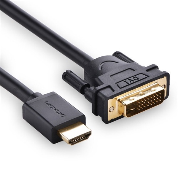 Cáp Chuyển đổi HDMI To DVI Dài 1,5m, 2m, 3m HD106 Ugreen đầu Ra Chuẩn DVI 24+1 Hàng Chính Hãng