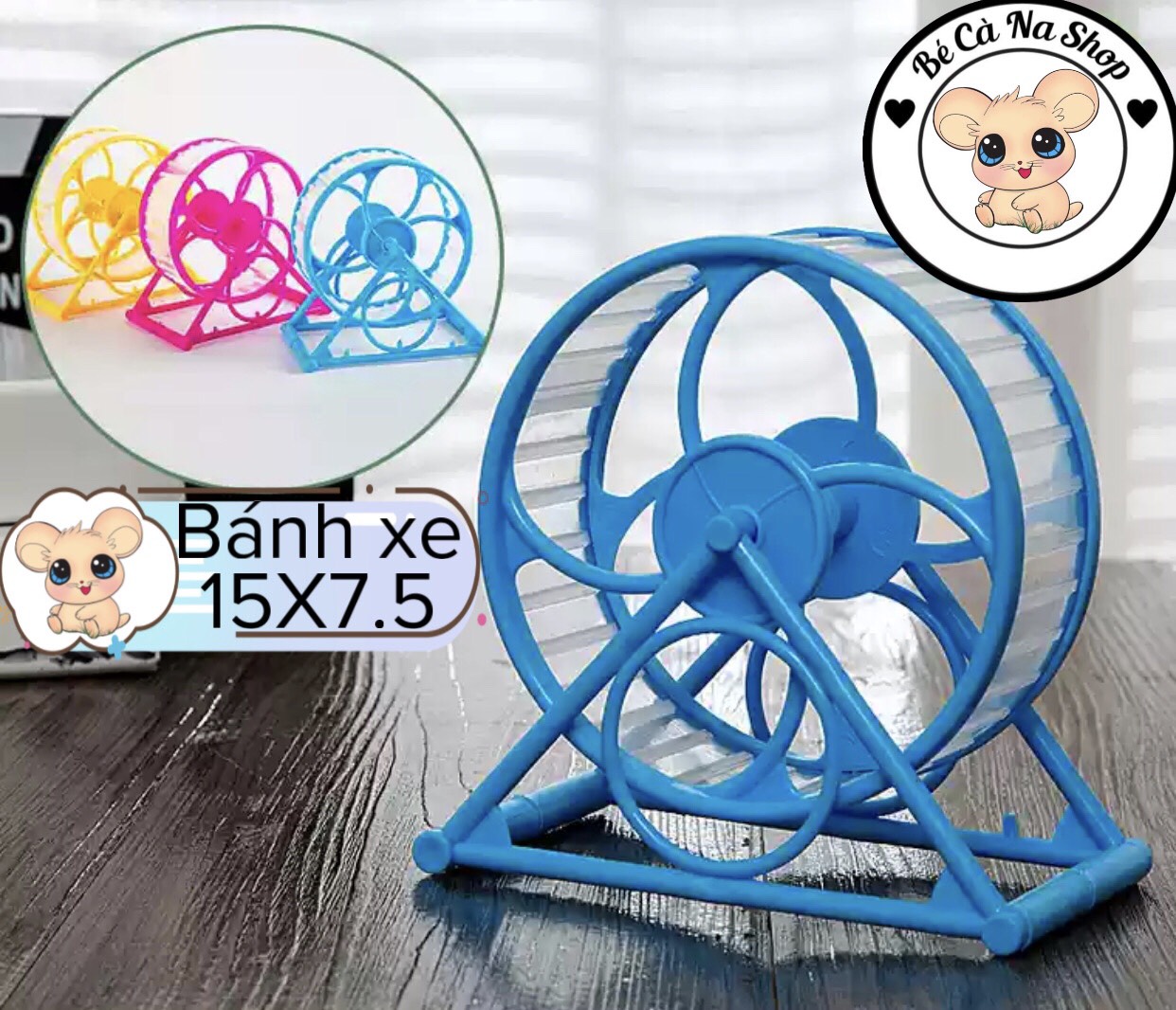 Wheel chạy lớn 15cm cho hamster, bánh xe tập thể dục