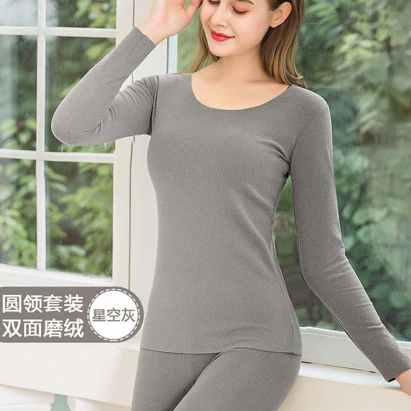 Cao Cổ Nữ Quần Lót Sinh Nhiệt Dày Dài Johns Mùa Đông Ấm Áp Bộ Quần Áo Nữ Nhiệt Áo Nữ Thứ Hai Da Quần Áo