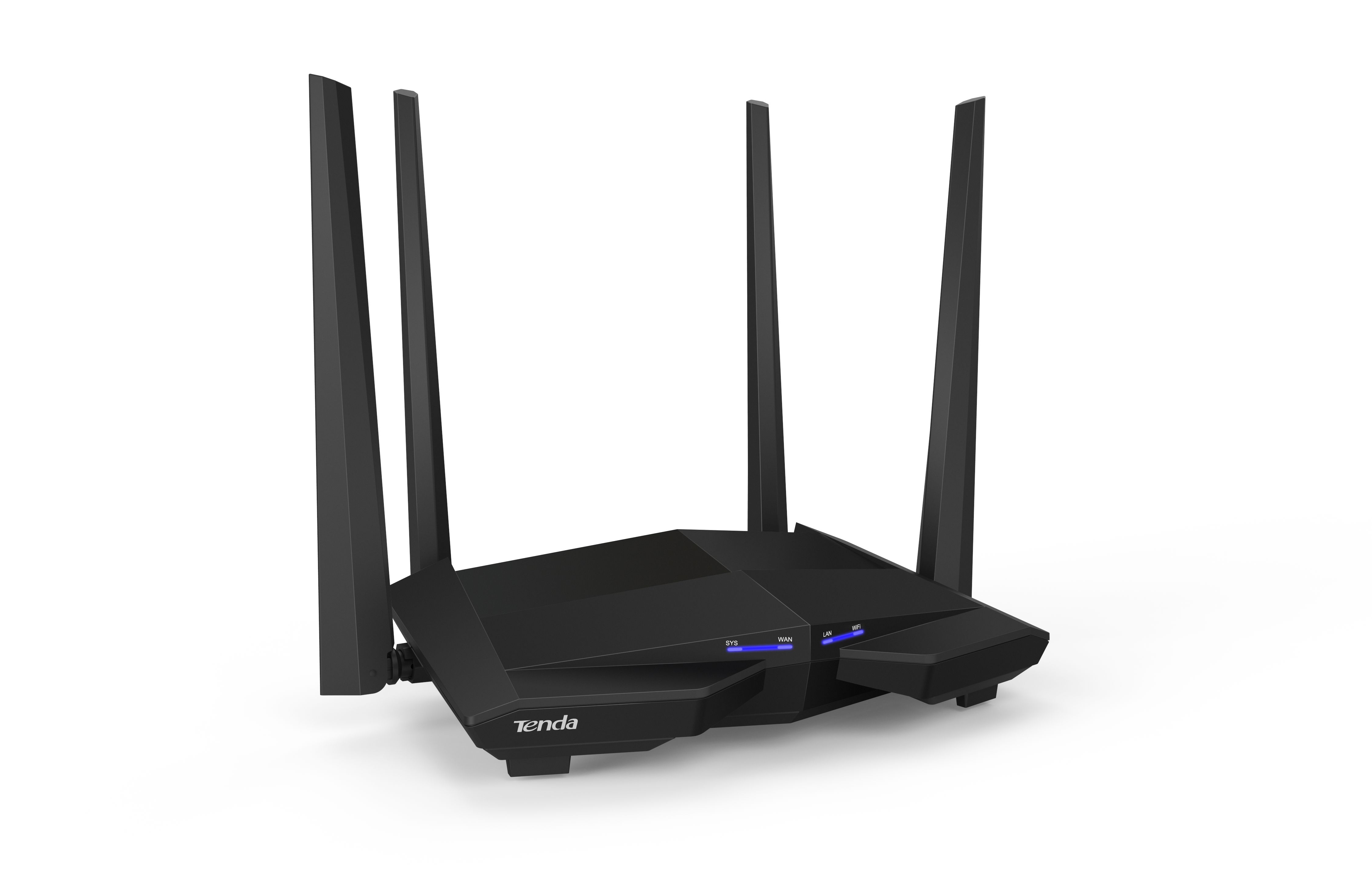 Bộ phát wifi không dây tốc độ 1200 Mbps 4 râu băng tần kép Wireless Router AC10U Tenda hàng chính hãng