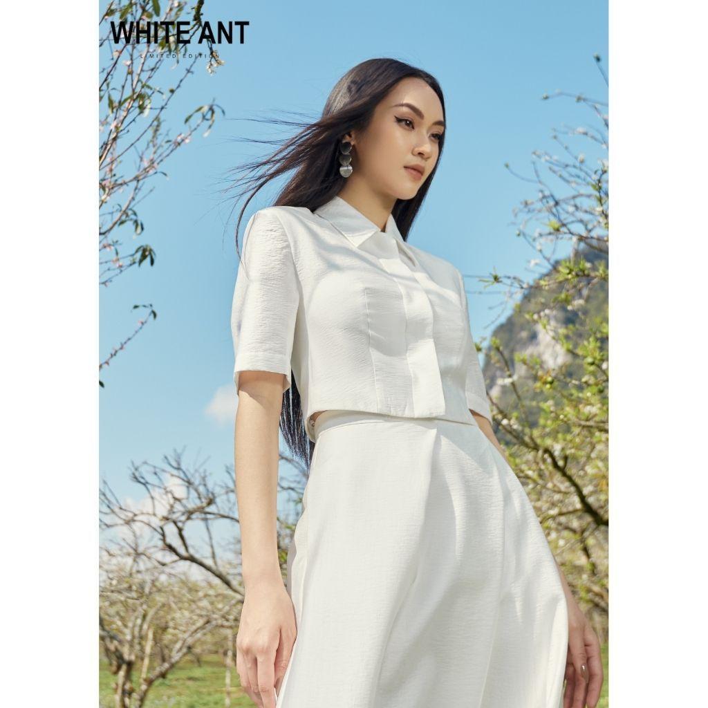 Áo Ký Giả Nữ WHITE ANT REGINA CROPTOP JACKET Thiết Kế Dáng Croptop Cổ Đức Tôn Dáng, Chất Liệu Cao Cấp 140600023