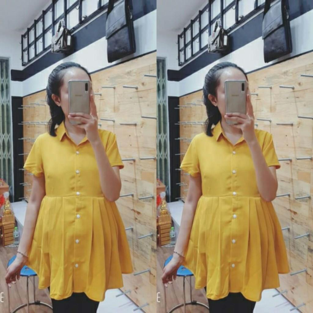 Áo Bầu Công Sở MYE01N Chất Đũi Kết Hợp Sau Sinh