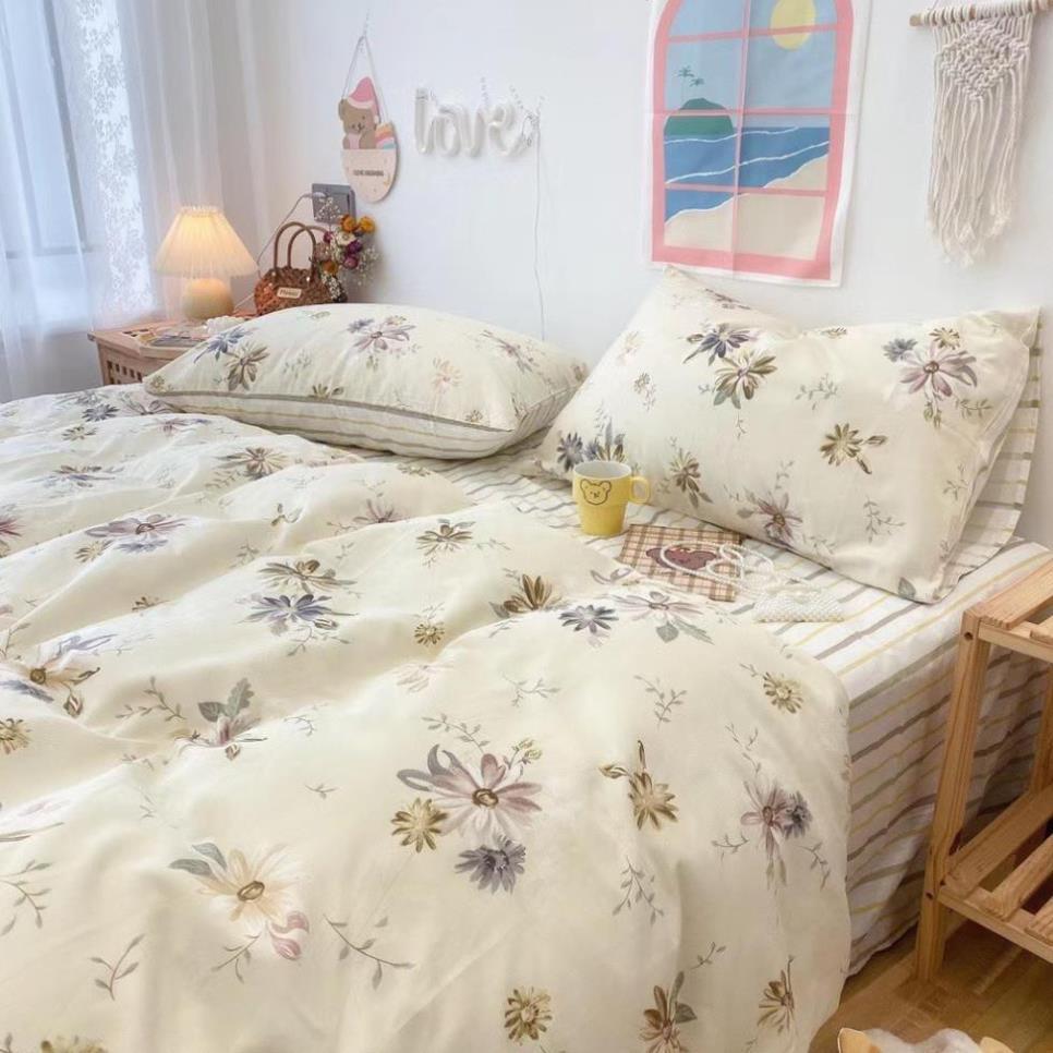 Bộ chăn ga gối Cotton Living 100% đủ size giường nệm 1m2 đến 2m*2m2