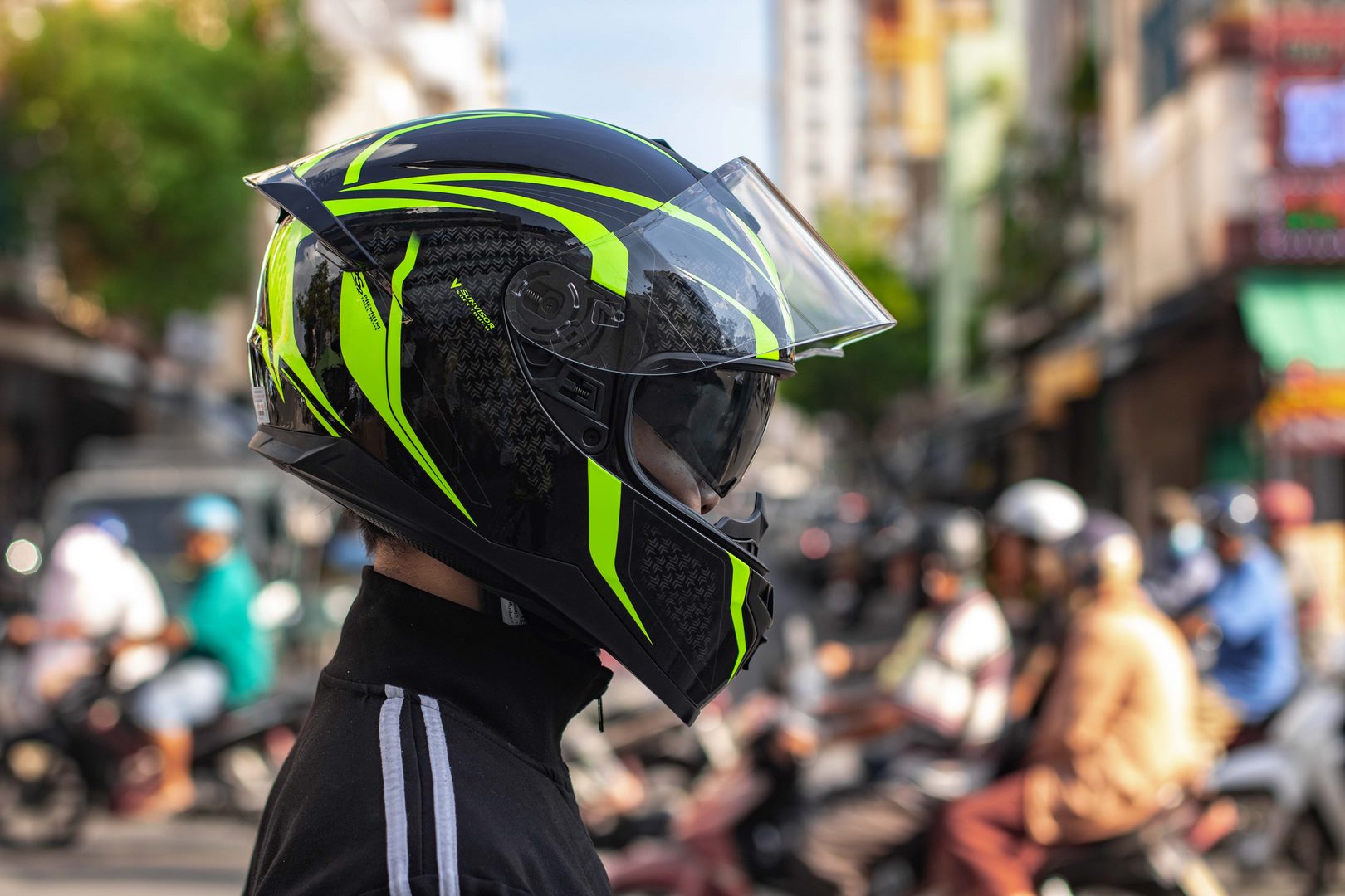 Mũ Bảo Hiểm Fullface Hai Kính YOHE 967 Plus