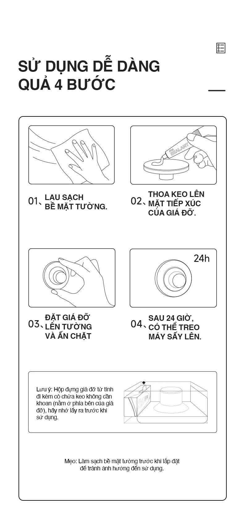 Giá treo máy sấy tóc Laifen - Hàng chính hãng