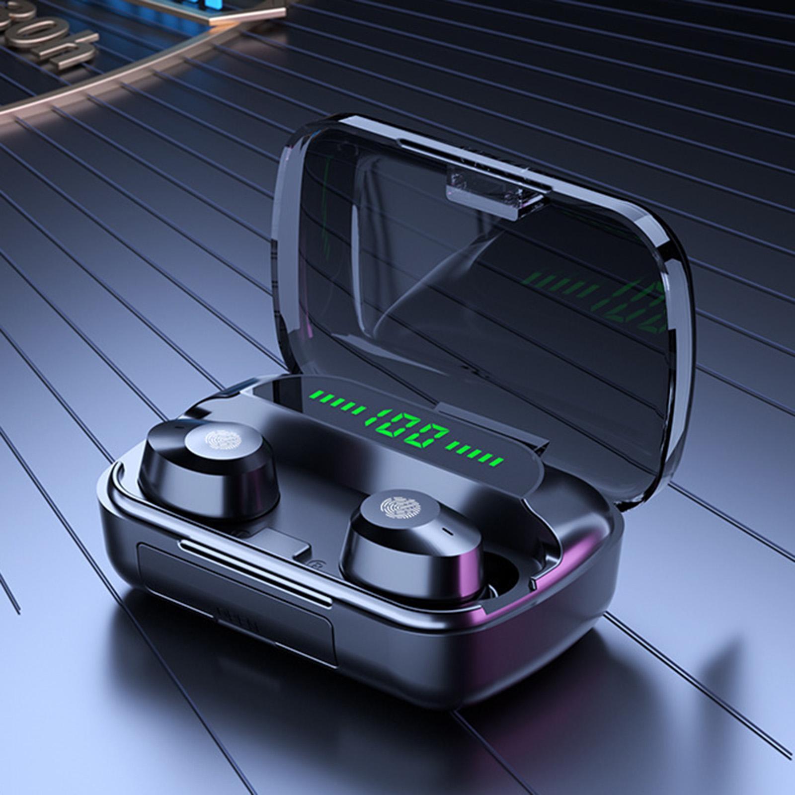 IPX7 Waterproof  earplugs LED Display Stereo   Gym Laptop