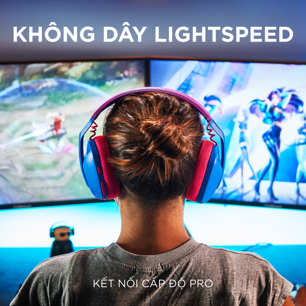 Tai nghe game không dây Bluetooth và Lighspeed Logitech G435 – Mic ảo tích hợp, nhẹ, tương thích PC, Điện thoại, PS4, PS5 - Màu
