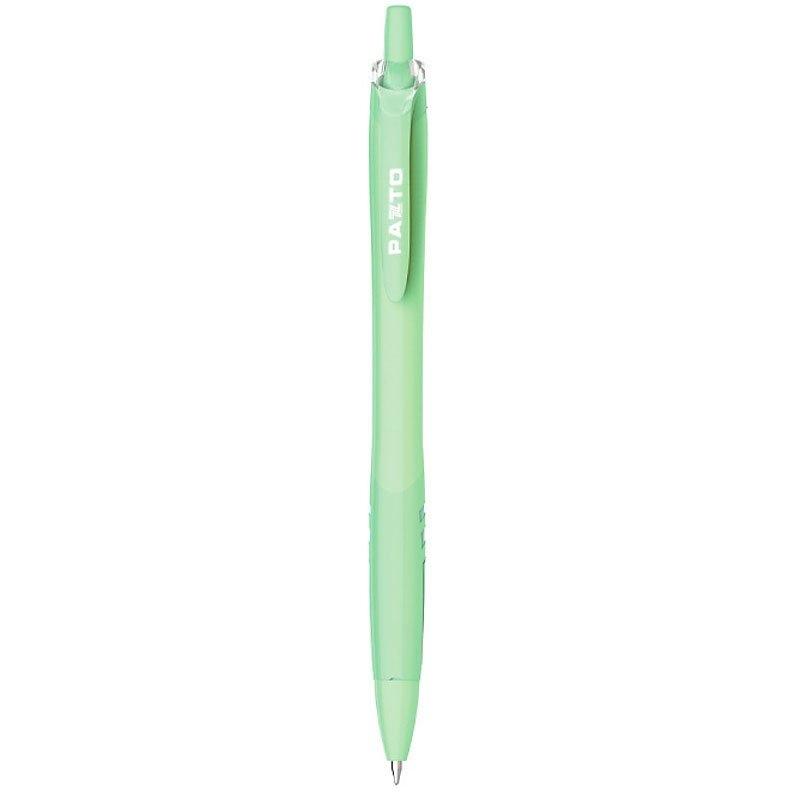 Hộp 5 Bút Gel Bấm 0.6 mm Màu Pastel Pazto - Flexoffice FO-GELB039 - Mực Xanh