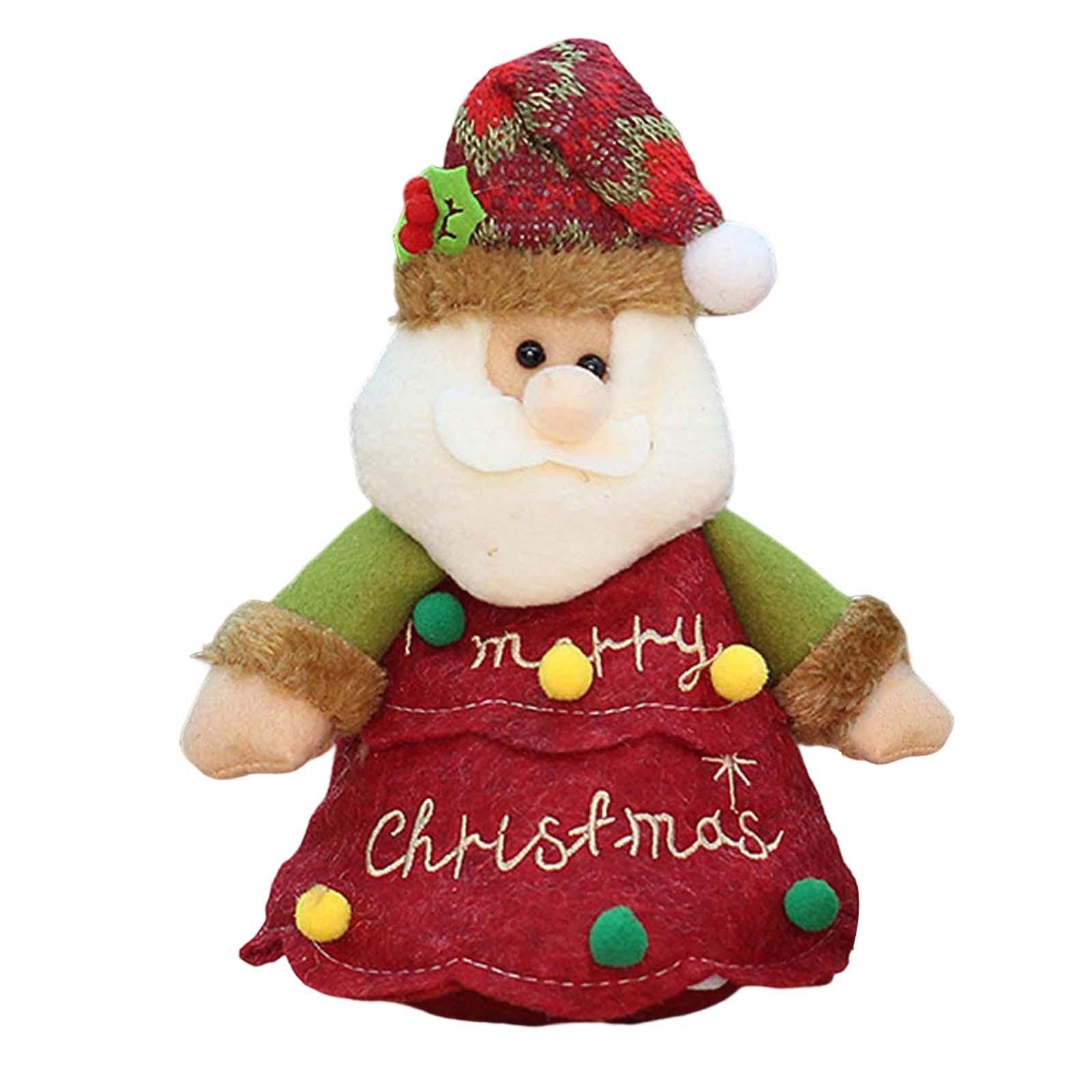 2x Cute Fabric Gift Bags Accessory Christmas Tree Decorations for Table Tree