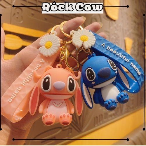 Móc khóa Stick xanh hồng cao cấp đẹp cute hình thú dễ thương phụ kiện túi xách MK6 - Rockcow