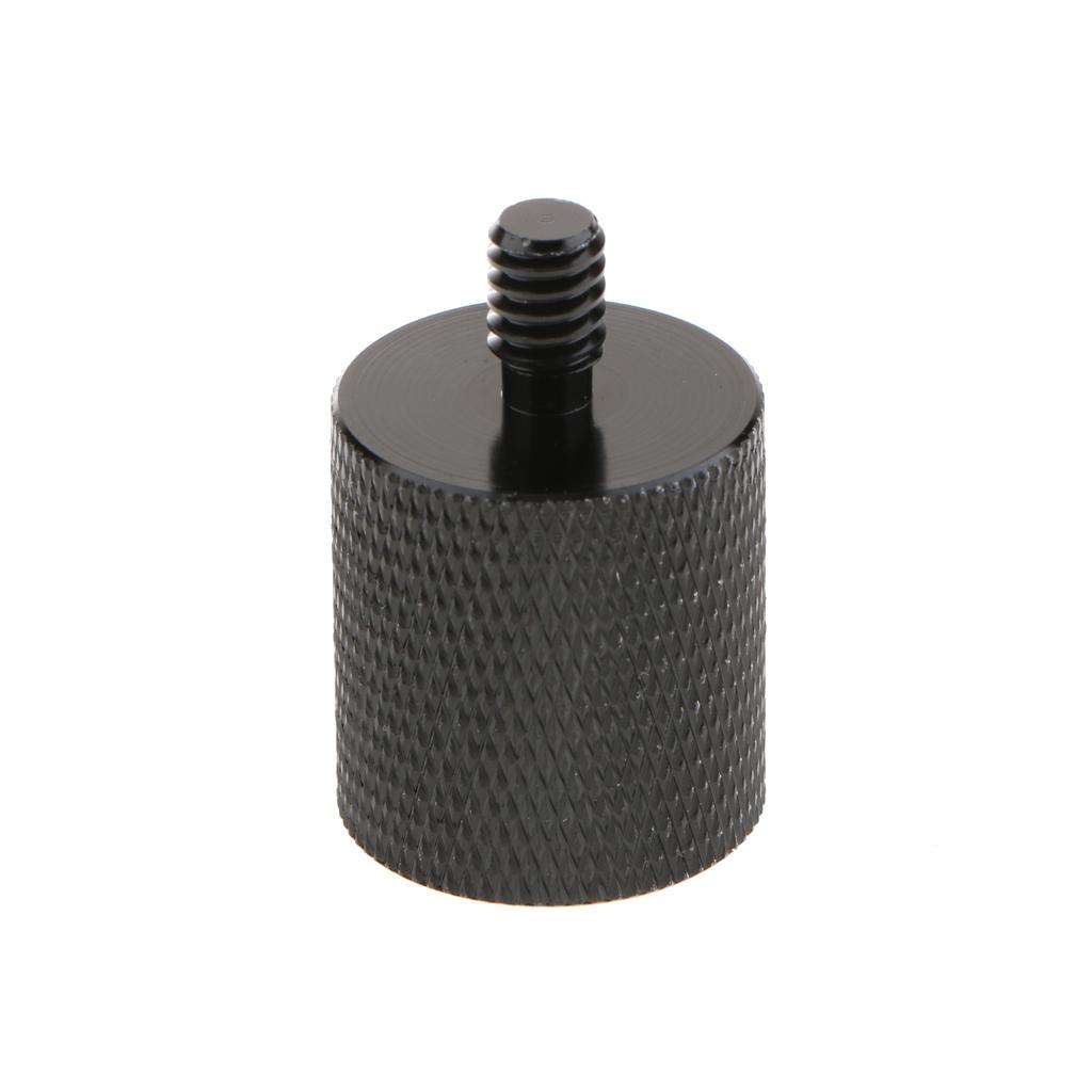 All Metal 5/8 27 Female To 1/4-20 Male Adapter Screw for Camera Microphone Stand - Black
