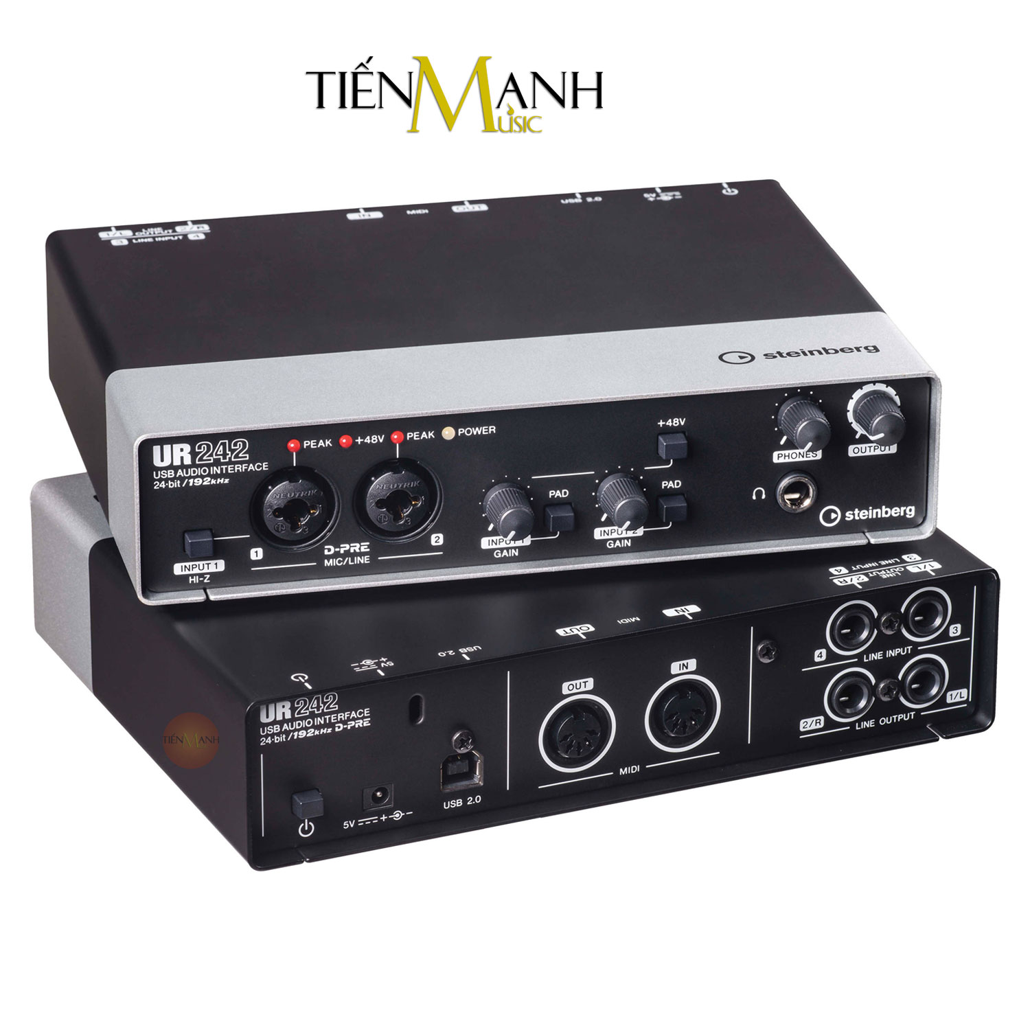 Soundcard Steinberg UR242 - Sound Card Bộ Thu Âm Thanh và Livestream Audio Interface Hàng Chính Hãng - Kèm Móng Gẩy DreamMaker