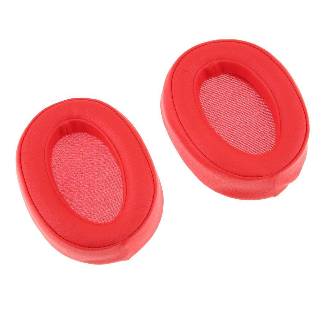 Replacement Ear Pads Cushions Covers for MDR-100ABN Headphone Red