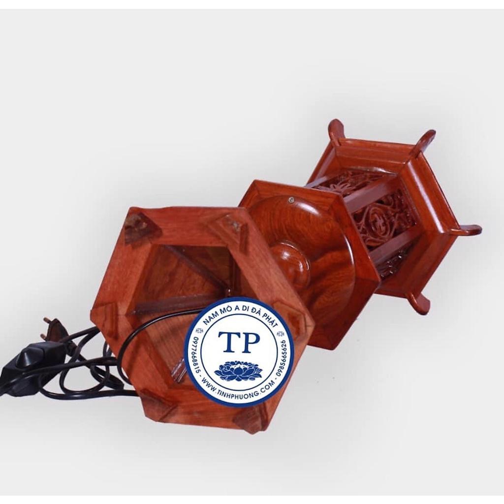 Cặp đèn Thờ gỗ hương Phun sơn PU bóng KH12832