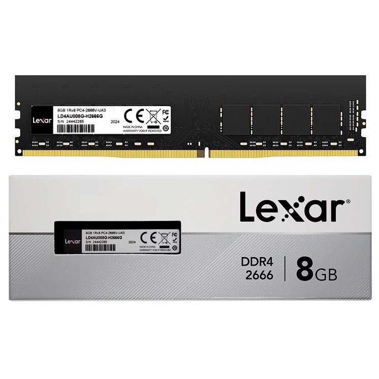 Ram Desktop Lexar (LD4AU008G-R2666G) 8GB (1x8GB) DDR4 2666Mhz - Hàng chính hãng