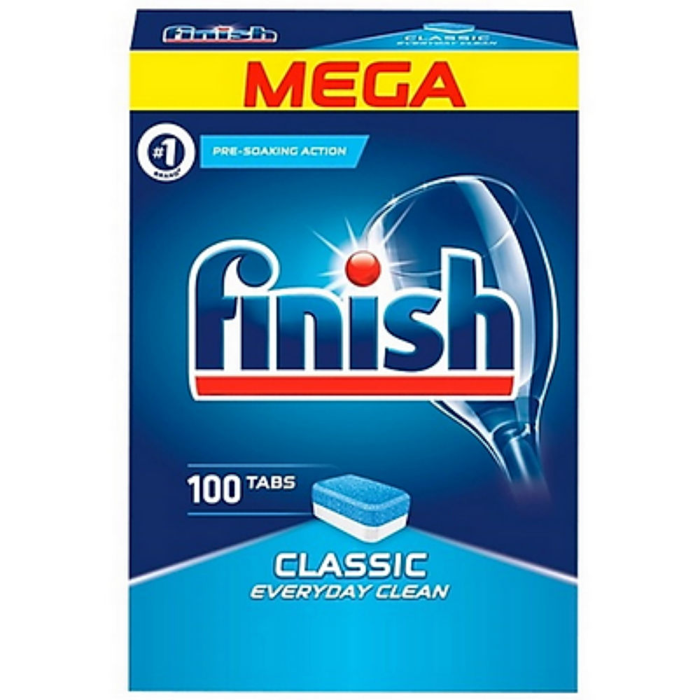 Hộp 100 viên rửa chén Finish Classic Dishwasher Tablets Lemon Sparkle QT025446 - hương chanh