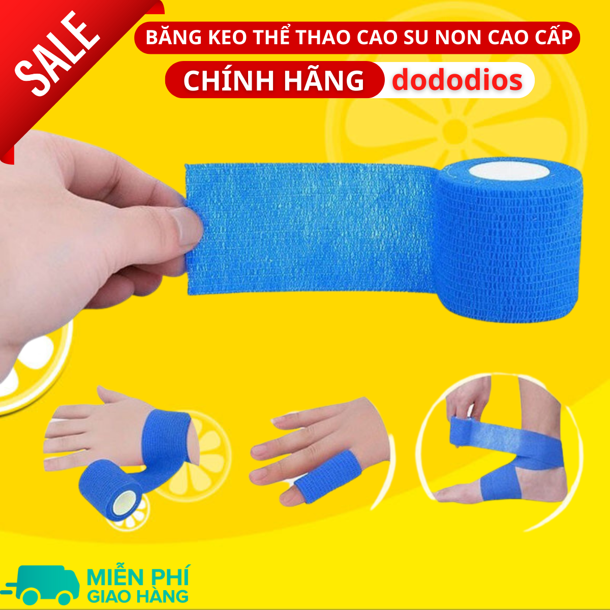 Combo Hộp 24 Cuộn Băng Cuốn Tự Dính, Băng Cuốn Cao Su Non, Băng Keo Thể Thao Chống Chấn Thương (Kích thước 5cm*4.5m), Băng keo thể thao đá bóng, băng cuốn thể thao vải tự dính, băng quấn y tế cuốn ngón tay, cổ tay, cổ chân - Hàng chính hãng dododios