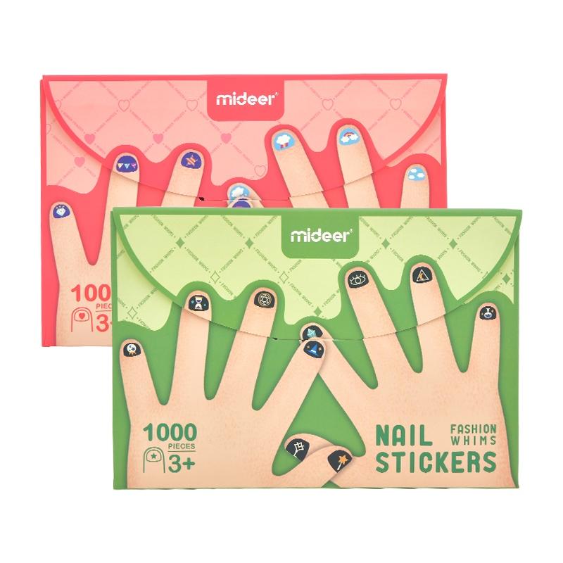 Sticker dán móng tay cho bé Mideer Nail stickers Mideer 2 mẫu miếng dán móng tay giả cho bé gái