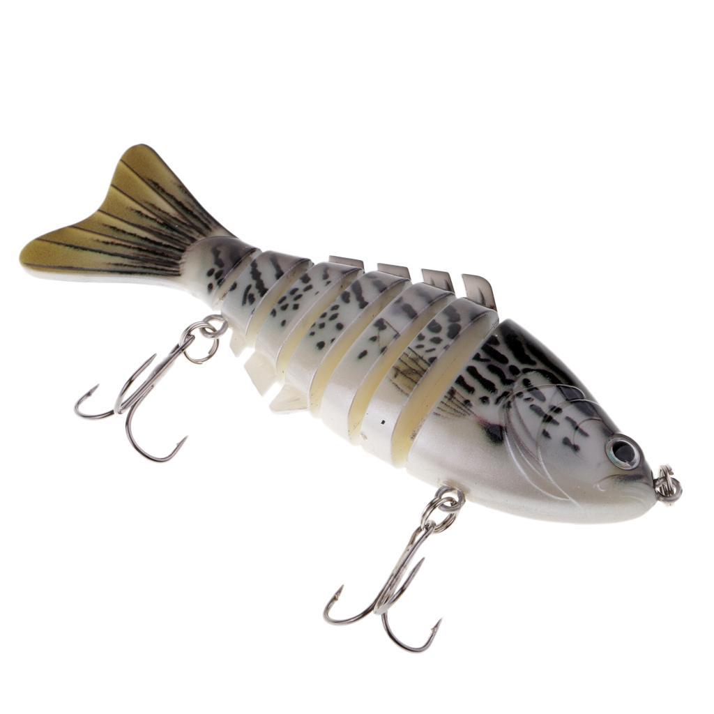 Multi Sections 7 Segments Fishing Lure Treble Hook 3D Eyes Hard Baits