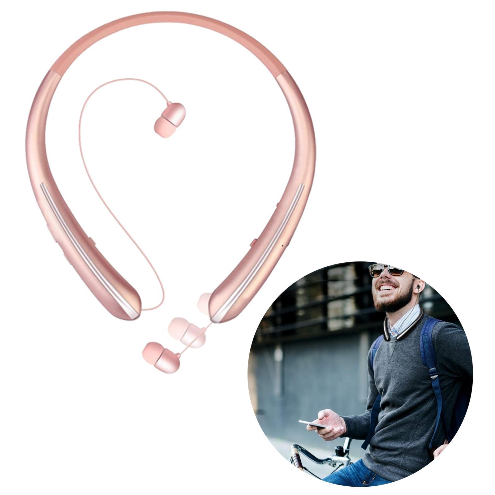 Wireless Bluetooth 5.0 Retractable Earphone Headset Sports Neckband