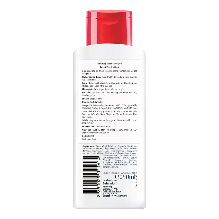 Sữa Dưỡng Thể Cho Da Cơ Thể Nhạy Cảm Eucerin Sensitive Skin Ph5 Lotion (250ml)