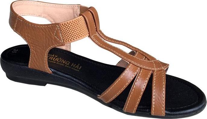 Giày sandal nữ Trường Hải đế cao 2.5cm quai dép da bò thật không nổ da đế cao su không trơn thời trang cao cấp SDN082