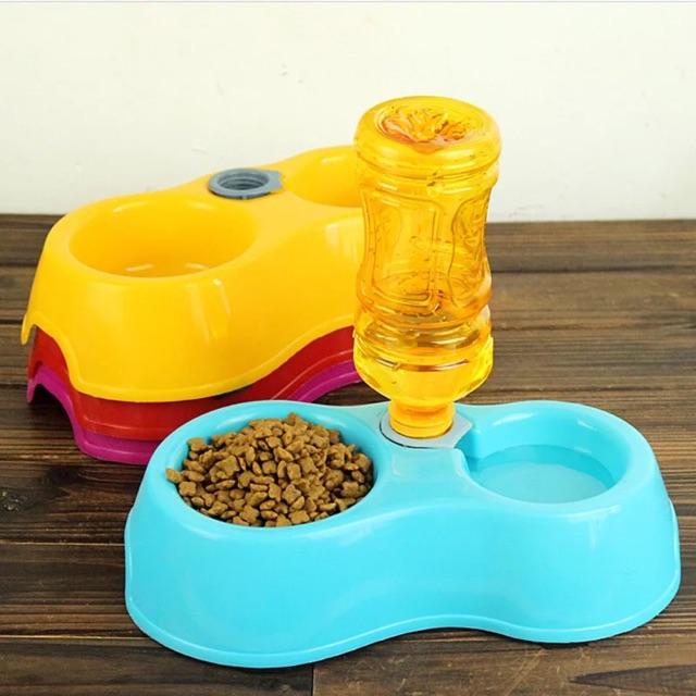 KHAY THỨC ĂN KÈM MÁNG NƯỚC TỰ ĐỘNG CHO CHÓ MÈO