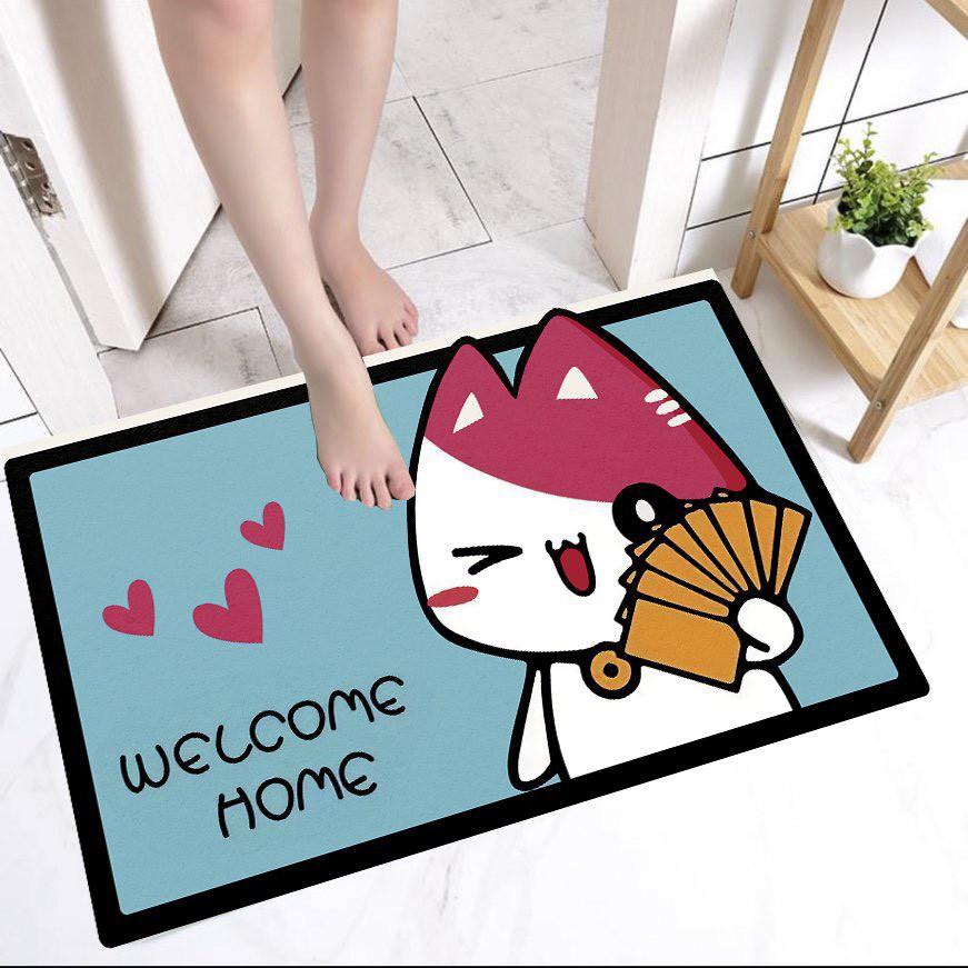 Thảm Chân 3D, Thảm chùi chân bali Chống Trơn Trượt Hình Thú Dễ Thương Mẫu Mới