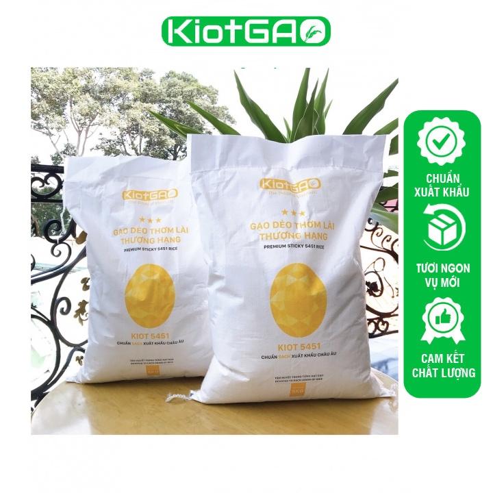 Combo 5 Túi Gạo Kiot 5451 Dẻo Thơm Lài - Lúa Mới Mềm Ngọt Cơm - Chuẩn Xuất Khẩu - 5451 Fresh Rice - Túi Dệt 5kg