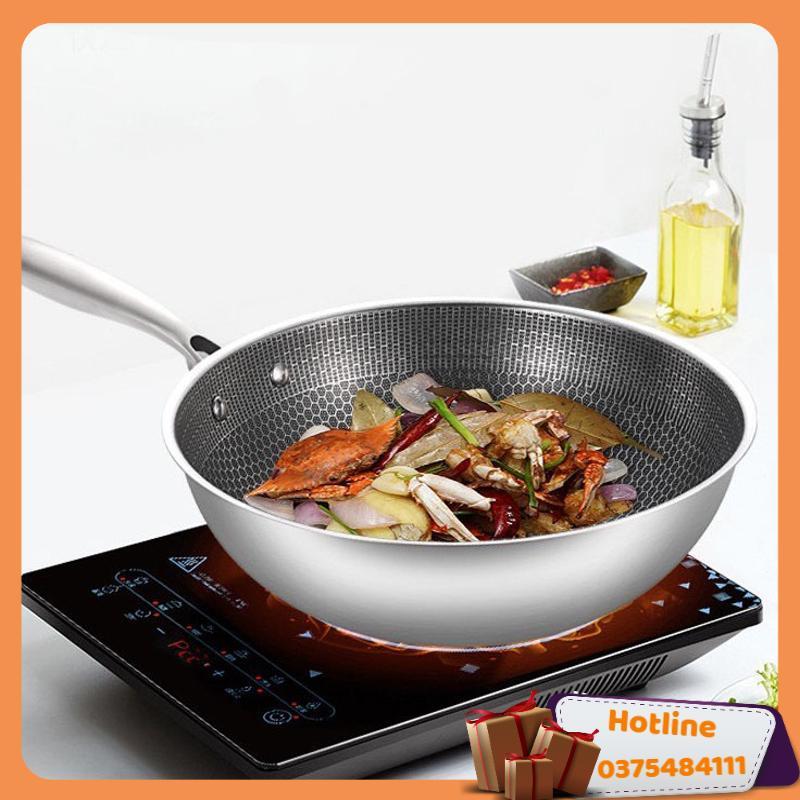 Chảo Nấu Ăn Sâu Lòng Họa Tiết Chống Dính Cao Cấp Hình Tổ Ong - Hàng Loại 1