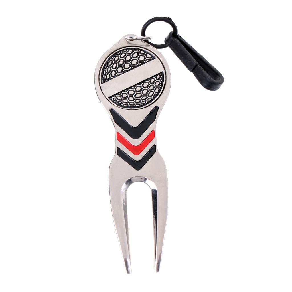 Portable Lightweight Alloy Golf Divot Repair Tool And Magnetic Ball Marker
