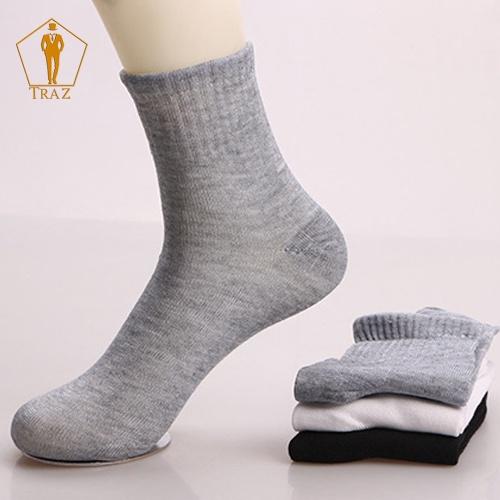 Tất Vớ Trơn TRAZ Cổ Cao, Nam Nữ Trắng Đen Xám Thời Trang Unisex Style Hàn Quốc(2 chiếc bằng 1 đôi)