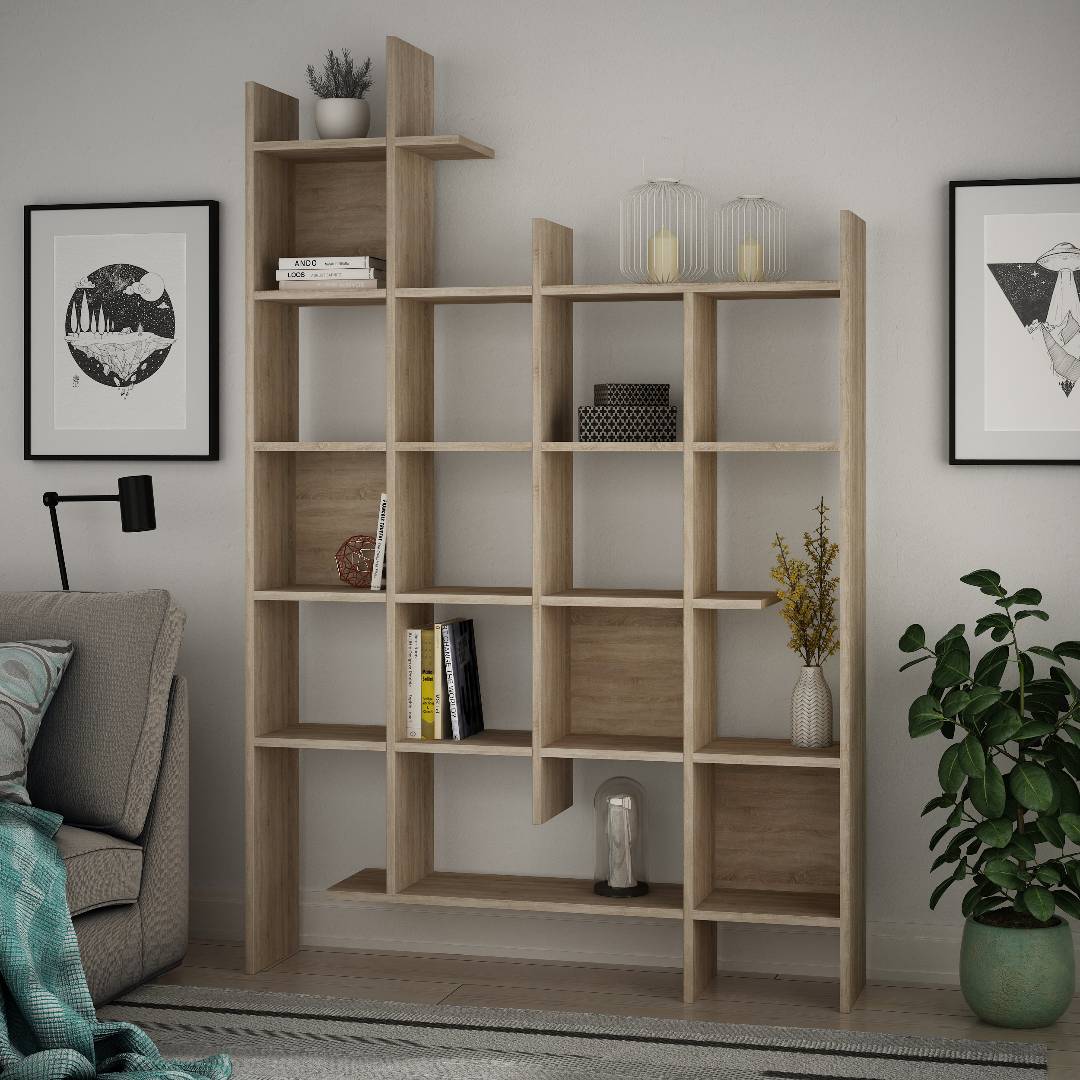 Giá sách bằng gỗ cho gia đình SMLIFE Burnham