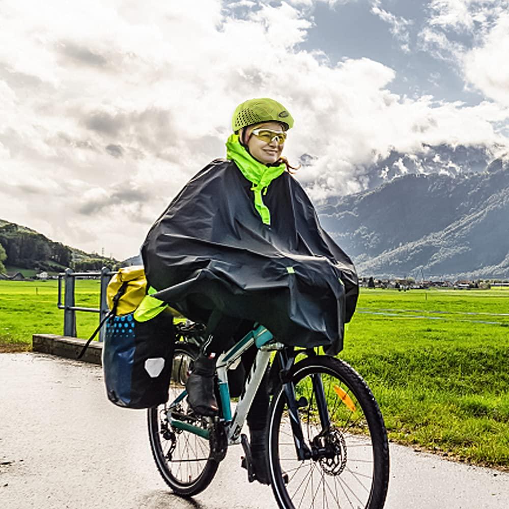 Mũ bảo hiểm đi mưa 2 chiếc, Thiết kế viền đàn hồi, có dải phản quang, khả năng hiển thị cao, Vỏ chống bụi chống nước cho mũ bảo hiểm xe đạp và xe đạp leo núi