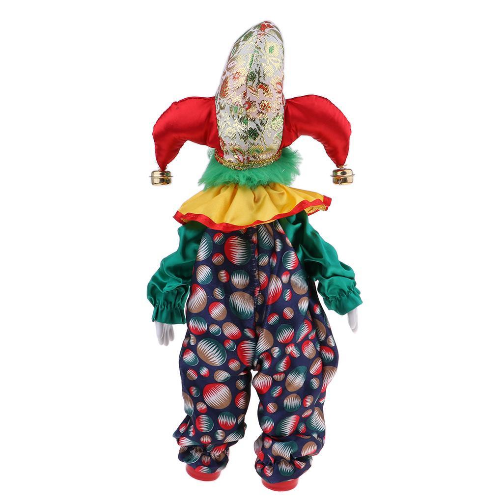 38cm Adorable Porcelain Doll Harlequin Doll Christmas Gift  Ornaments #2