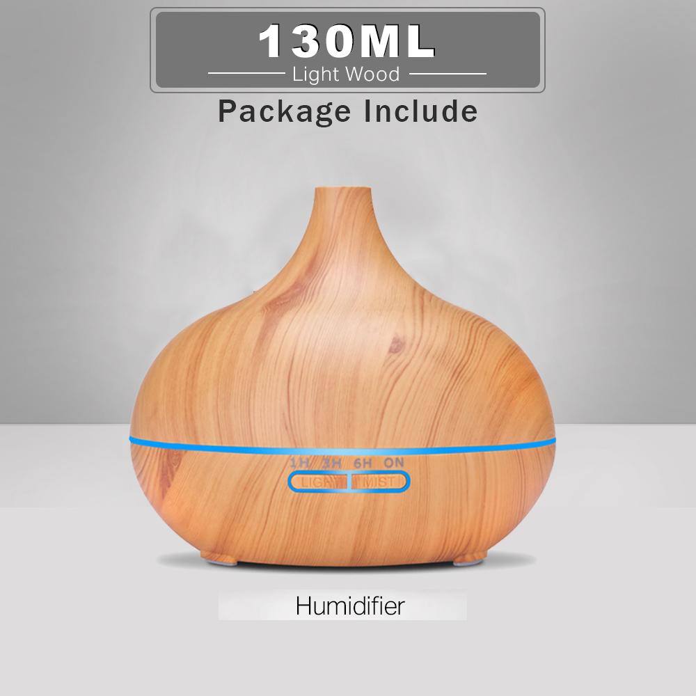 550Ml Máy Tạo Độ Ẩm Không Khí Tinh Máy Khuếch Tán Tinh Dầu Siêu Âm Phun Sương Tạo Humificador Điều Khiển Từ Xa Hạt LED Đèn Ngủ