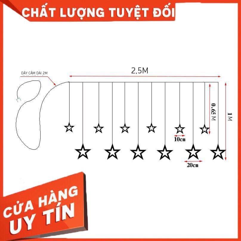 Đèn nháy thả mành trang trí hình ngôi sao