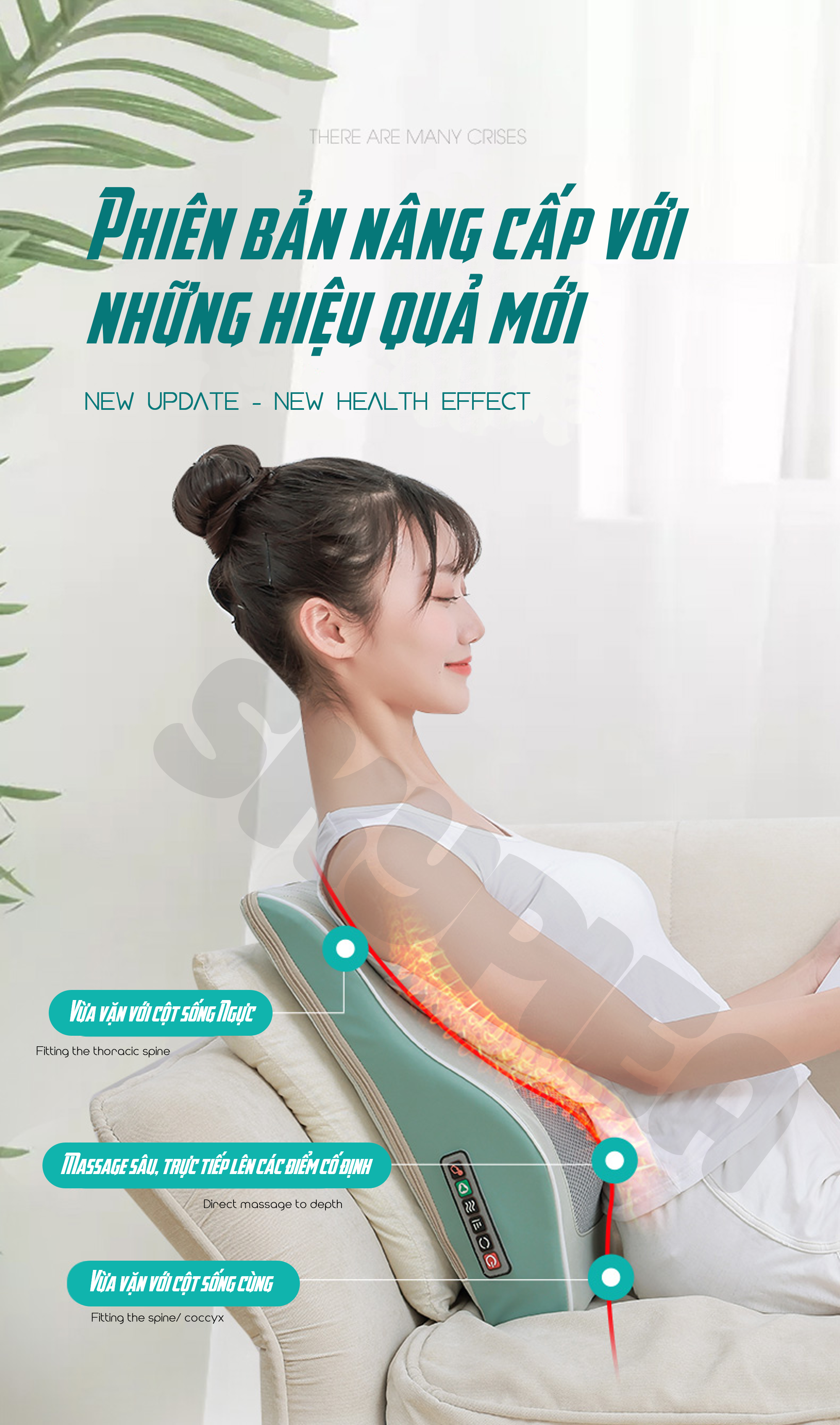 Gối Massage Hồng Ngoại- Model 2021 - 16 Đầu Bi Mát Xa - Thương Hiệu SKYPIEA -  Sử Dụng Pin Sạc - Đệm Massage Toàn Thân