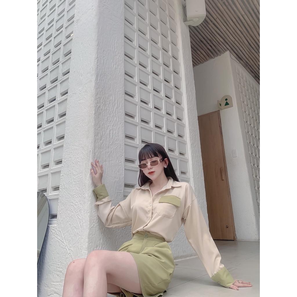CM - SET ÁO SOMI QUẦN SHORT XANH