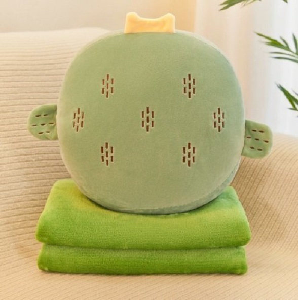 Chăn Gối văn phòng, Gối kèm chăn, Gối có mền bên trong hình hoa quả tròn cho bé đi học, ngủ văn phòng tiện lợi, đáng yêu